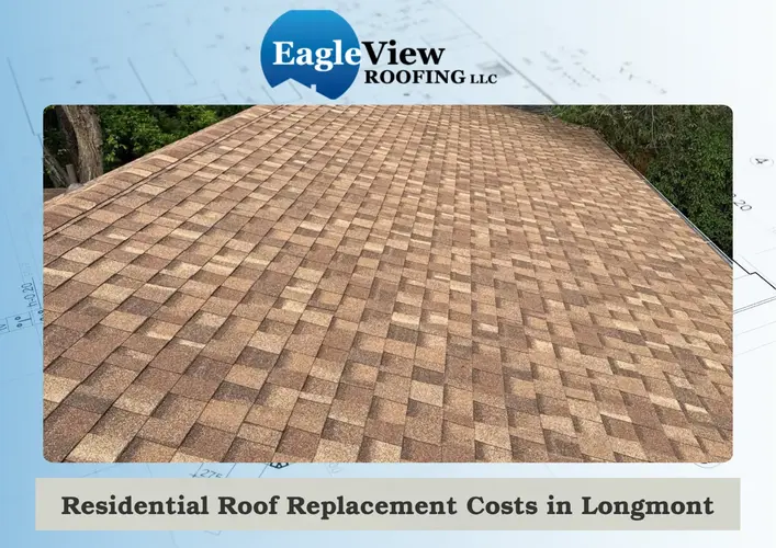 Freshly laid shingle roof glows under Colorado skies by EagleView Roofing’s craftsmanship in Longmont